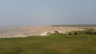 The prairie becomes Mars.